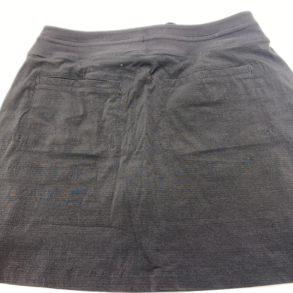 Athleta Womens  Black Fairway Golf Skort Athletic Preppy Stretch Zipper SZ 10 - Picture 2 of 6